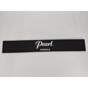 Pearl Vodka Rubber Bar Spill Mat, Drink Rail Spill Mat Black 23.5" x 3.5"